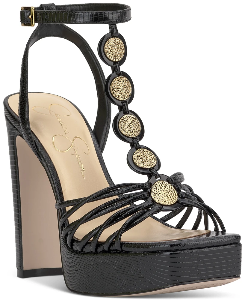 Jessica Simpson Women's Colero Coin Strappy Platform Sandals