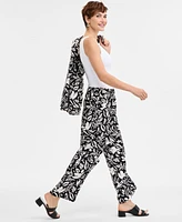 Jm Collection Women's Printed Pull-On Pants, Exclusively at Macy's