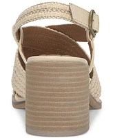 Lucky Brand Women's Sasina Woven Strappy Block-Heel Dress Sandals