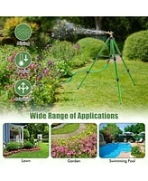 Mecale Impact Sprinkler on Tripod Base Set of 2 with 360 Degree Rotation