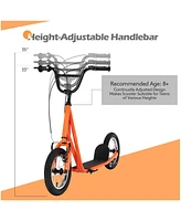 Height Adjustable Kid Kick Scooter with 12 Inch Air Filled Wheel