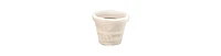 Slickblue Round Planter with Weathered Stone Finish in Durable Poly Resin