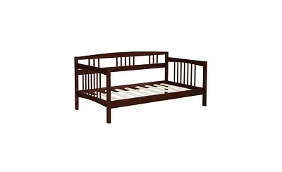 Slickblue Sturdy Solid Wood Day Bed Frame for Bedroom or Guest Room