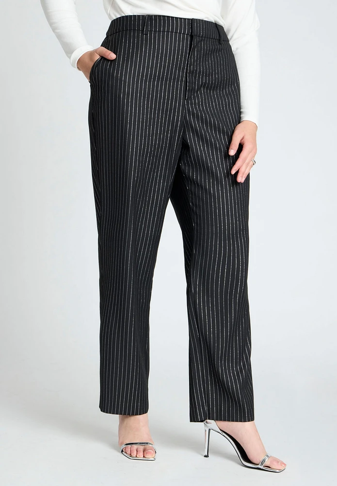 Eloquii Women's Plus Pinstripe Trouser