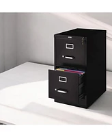 Slickblue 2-Drawer Vertical Filing Cabinet with Lock for Secure Office Storage