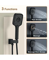 Casainc Rainfall Symphony 3-Function Dual Shower Head Thermostatic Shower System with 3 Sprays Handheld