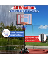 Kuyotq Basketball Hoop with 5-10 Feet Adjustable Height for Indoor Outdoor