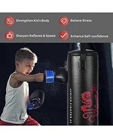 Kuyotq 2 Feet Kids Gloves Skipping Rope Boxing Set