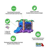 Hero Kiddo HeroKiddo Enchanted Forest Commercial Grade Inflatable Bounce House & Dual Lane Water Slide Combo (No Blower Included)