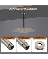 Casainc Round Shower Arm with Flange Cover