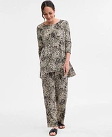 Jm Collection Printed Tunic Top Printed Pull On Pants Exclusively At Macys