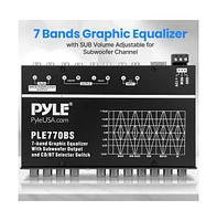 Pyle 7 Bands Graphic Equalizer with Subwoofer Control, Bluetooth