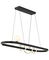 Possini Euro Design Allen 39 1/4" Modern Pendant Ceiling Light Fixture Dining Room Over Table Kitchen Island Foyer Hanging Linear Unique Led Dimmable