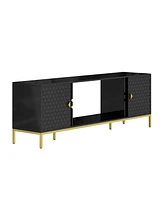 Boyel Living 70 inches Mdf Tv Stand With Storage Cabinets