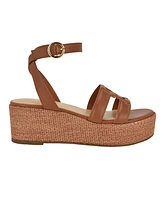 Tommy Hilfiger Women's Vastie Raffia Platform Wedge Sandals