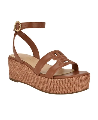 Tommy Hilfiger Women's Vastie Raffia Platform Wedge Sandals