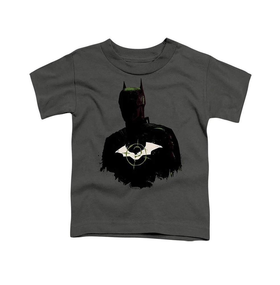 Batman Toddler Girls The Baby-Girls Silhouette With Riddler Logo Short Sleeve Tee / T-Shirt