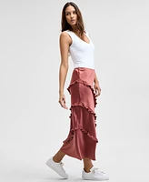 And Now This Women's Midi Ruffled Slip Skirt, Exclusively at Macy's