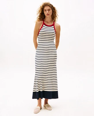 Tommy Hilfiger x Sofia Richie Grainge Women's Striped Knit Maxi Dress