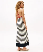 Tommy Hilfiger x Sofia Richie Grainge Women's Striped Knit Maxi Dress