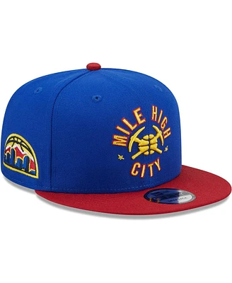 New Era Men's Blue/Red Denver Nuggets Jersey Hook Statement Edition 9FIFTY Snapback Hat