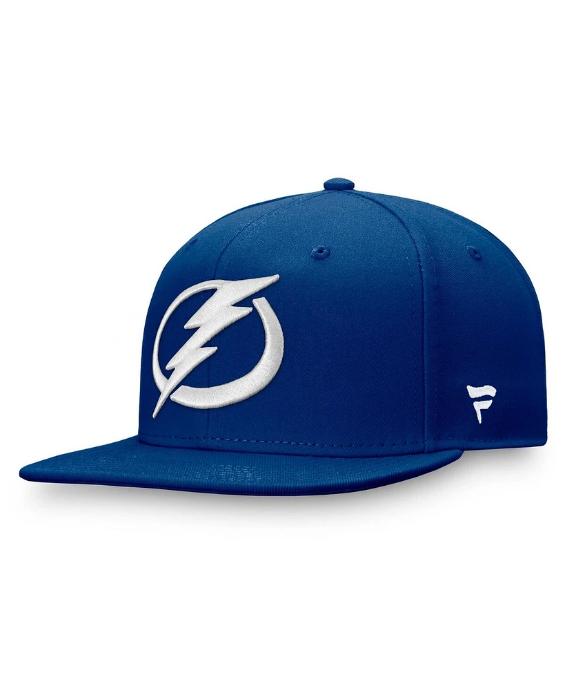 Fanatics Men's Blue Tampa Bay Lightning Core Primary Logo Snapback Hat