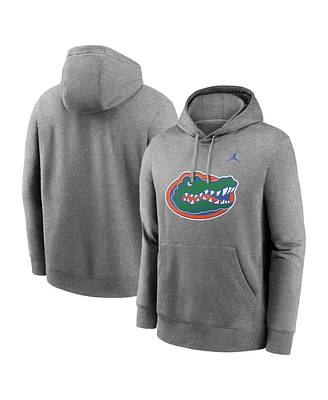 Jordan Men's Heather Gray Florida Gators Primetime Evergreen Club Fleece Pullover Hoodie