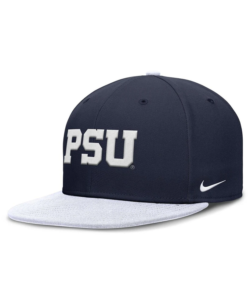 Nike Men's Navy/White Penn State Nittany Lions Two-Tone Primetime Performance Fitted Hat