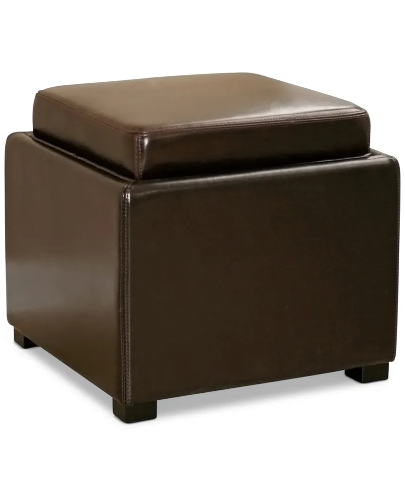 Bartlett Leather Storage Ottoman