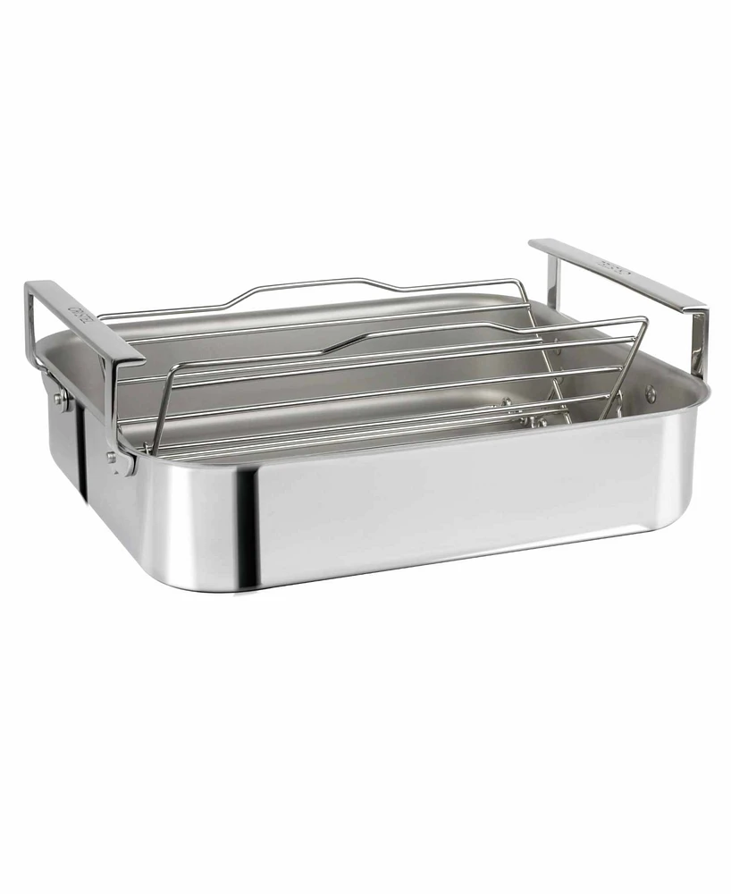 Cristel Large 3-Ply Stainless Steel Roaster with Rack