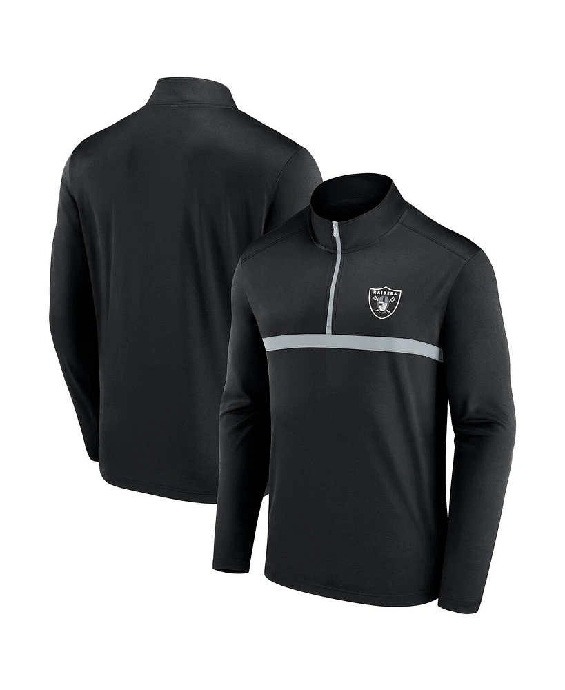 Fanatics Men's Black Las Vegas Raiders Head-to-Head Quarter-Zip Top