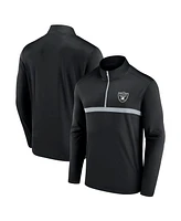 Fanatics Men's Black Las Vegas Raiders Head-to-Head Quarter-Zip Top