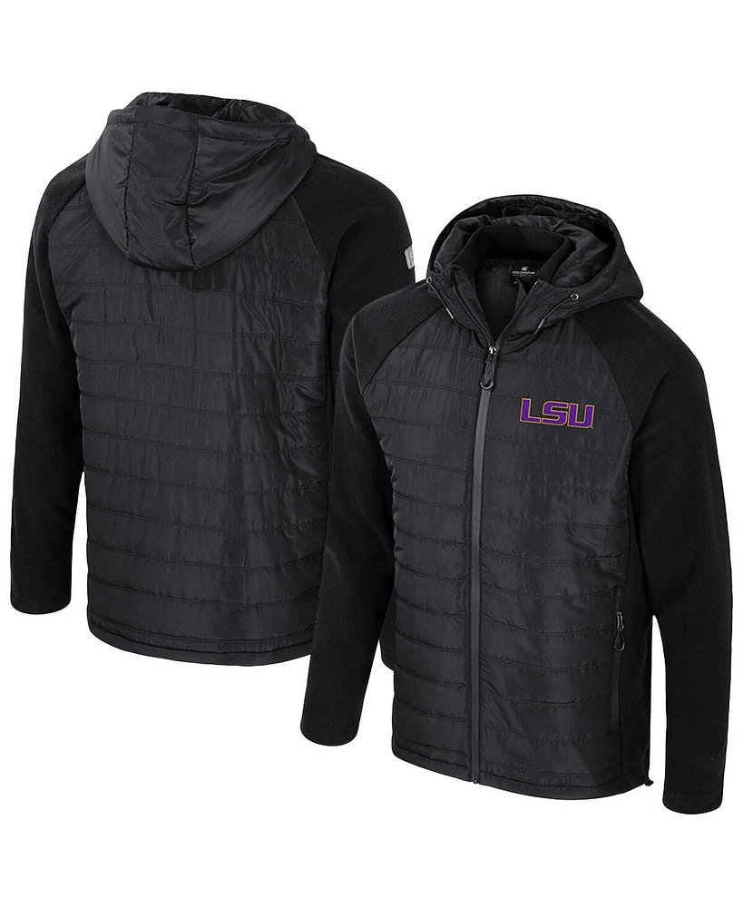 Colosseum Men's Black Lsu Tigers Block The Sun Full-Zip Hooded Jacket