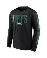 Fanatics Men's Black New York Jets Vision Long Sleeve T-Shirt