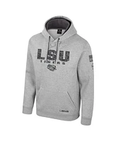 Colosseum Men's Heather Gray Lsu Tigers Oorah Oht Military Appreciation Pullover Hoodie