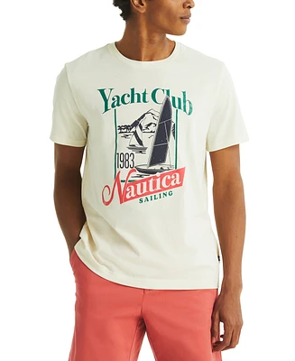 Nautica Men's Yacht Club Logo Graphic T-Shirt