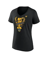 Fanatics Women's Black La Galaxy 2024 Mls Cup Champions Locker Room V-Neck T-Shirt