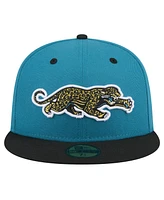 New Era Men's Teal/Black Jacksonville Jaguars Throwback Crawl Flipside Two-Tone 59FIFTY Fitted Hat