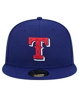 New Era Men's Royal Texas Rangers Checkered Undervisor 59FIFTY Fitted Hat