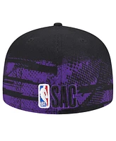 New Era Men's Black/Purple Sacramento Kings Tip-Off 59FIFTY Fitted Hat