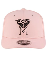 New Era Men's Pink Inter Miami Cf 9SEVENTY Coolera Stretch-Snap Adjustable Hat