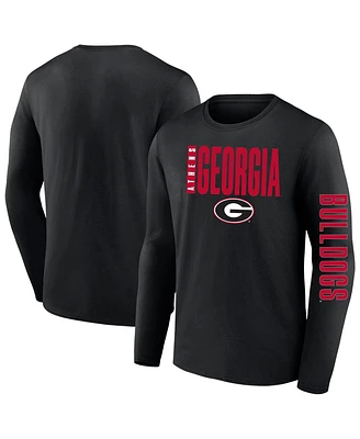 Fanatics Men's Black Georgia Bulldogs Big Tall Vision Long Sleeve T-Shirt