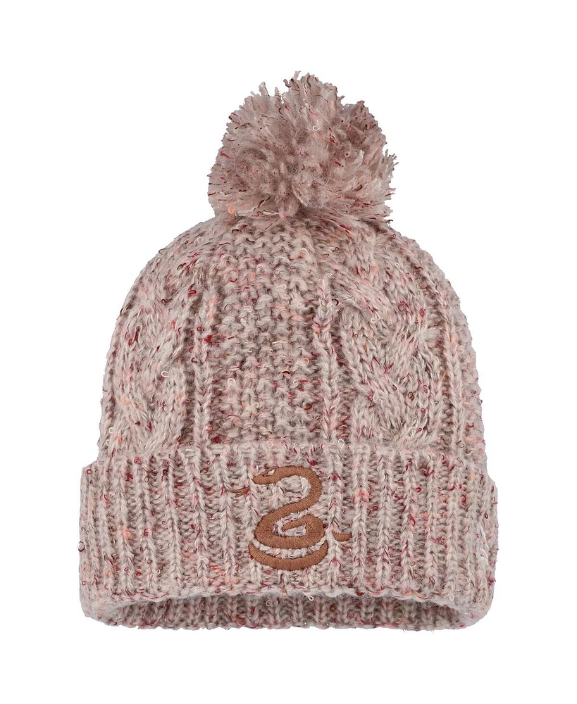 New Era Women's Tan Philadelphia Union Cuffed Knit Hat with Pom