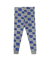 Outerstuff Big Boys and Girls New York Giants Long Sleeve T-Shirt Pants Sleep Set