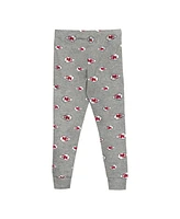 Outerstuff Preschool Heather Gray Kansas City Chiefs Long Sleeve T-Shirt and Pants Sleep Set