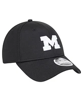 New Era Men's Black Michigan Wolverines Pivot 9FORTY Stretch-Snap Adjustable Hat