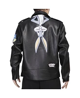 Freeze Max Men's Bugs Bunny Black Looney Tunes Biker Full-Zip Jacket