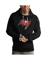 Antigua Men's Black Tampa Bay Buccaneers Victory Pullover Hoodie