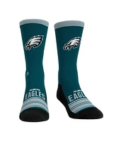 Rock Em' Men's and Women's Philadelphia Eagles Gametime Stripe Crew Socks