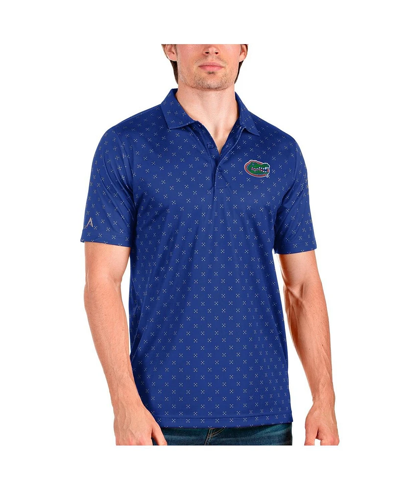 Antigua Men's Royal/Steel Florida Gators Spark Polo